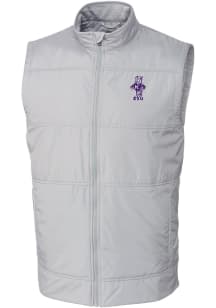 Cutter and Buck K-State Wildcats Mens Grey Stealth Vault Sleeveless Jacket