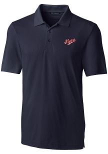 Cutter and Buck Dayton Flyers Mens Navy Blue Forge Vault Short Sleeve Polo