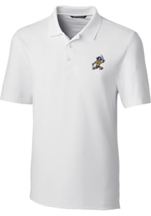 Cutter and Buck East Tennesse State Buccaneers Mens White Forge Vault Short Sleeve Polo