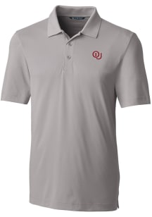 Cutter and Buck Oklahoma Sooners Mens Grey Forge Vault Short Sleeve Polo