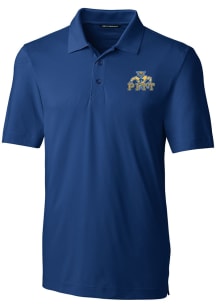 Cutter and Buck Pitt Panthers Mens Blue Forge Vault Short Sleeve Polo