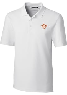Cutter and Buck Texas Longhorns Mens White Forge Vault Short Sleeve Polo