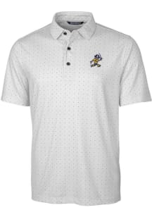 Cutter and Buck East Tennesse State Buccaneers Mens Charcoal Pike Vault Short Sleeve Polo