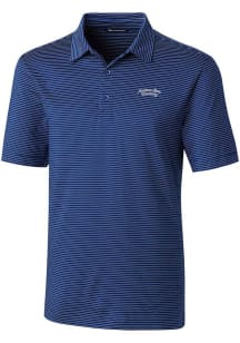 Cutter and Buck Montana State Bobcats Mens Blue Vault Forge Pencil Stripe Short Sleeve Polo