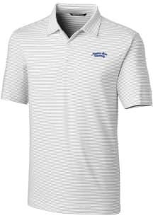 Cutter and Buck Montana State Bobcats Mens White Vault Forge Pencil Stripe Short Sleeve Polo