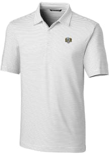 Cutter and Buck North Carolina Tar Heels Mens White Vault Forge Pencil Stripe Short Sleeve Polo