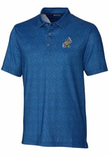 Cutter and Buck East Tennesse State Buccaneers Mens Blue Pike Vault Short Sleeve Polo