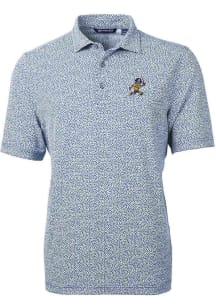 Cutter and Buck East Tennesse State Buccaneers Mens Navy Blue Vault Virtue Eco Pique Botanical S..