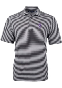Cutter and Buck K-State Wildcats Mens Black Virtue Eco Pique Vault Short Sleeve Polo