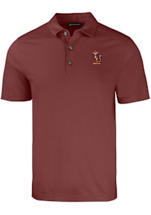 Cutter and Buck Minnesota Golden Gophers Mens Maroon Forge Vault Short Sleeve Polo
