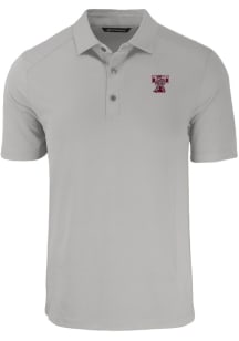 Cutter and Buck Texas A&amp;M Aggies Mens Grey Forge Vault Short Sleeve Polo