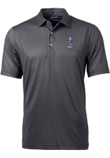 Cutter and Buck K-State Wildcats Mens Black Vault Pike Banner Short Sleeve Polo