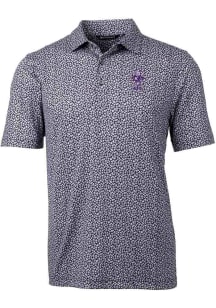 Cutter and Buck K-State Wildcats Mens Black Vault Pike Magnolia Short Sleeve Polo