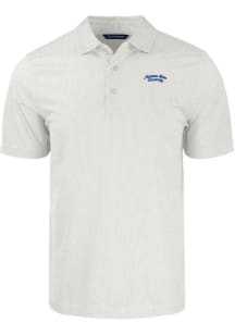 Cutter and Buck Montana State Bobcats Mens White Pike Symmetry Vault Short Sleeve Polo
