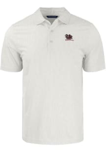 Cutter and Buck South Carolina Gamecocks Mens White Pike Symmetry Vault Short Sleeve Polo