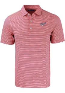 Cutter and Buck Dayton Flyers Mens Red Forge Double Stripe Vault Short Sleeve Polo