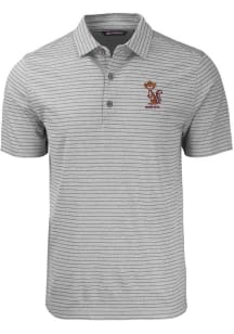 Mens Minnesota Golden Gophers Grey Cutter and Buck Forge Heather Stripe Vault Short Sleeve Polo ..