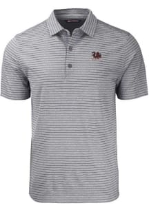 Cutter and Buck South Carolina Gamecocks Mens Black Forge Heather Stripe Vault Short Sleeve Polo