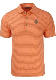 Cutter and Buck Tennessee Volunteers Mens Orange Forge Heather Stripe Vault Short Sleeve Polo