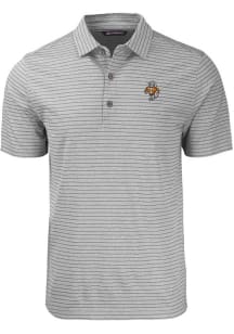 Cutter and Buck Tennessee Volunteers Mens Grey Forge Heather Stripe Vault Short Sleeve Polo