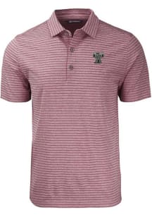 Cutter and Buck Texas A&amp;M Aggies Mens Maroon Forge Heather Stripe Vault Short Sleeve Polo