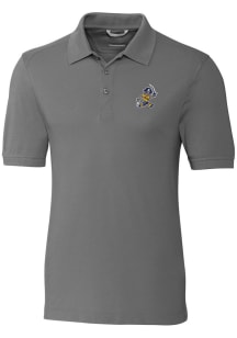 Cutter and Buck East Tennesse State Buccaneers Mens Grey Advantage Vault Short Sleeve Polo
