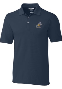 Cutter and Buck East Tennesse State Buccaneers Mens Navy Blue Vault Advantage Short Sleeve Polo
