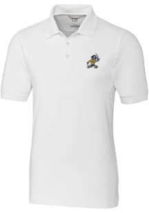 Cutter and Buck East Tennesse State Buccaneers Mens White Advantage Vault Short Sleeve Polo