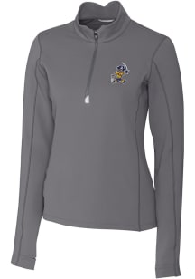 Cutter and Buck East Tennesse State Buccaneers Womens Grey Traverse Vault 1/4 Zip Pullover