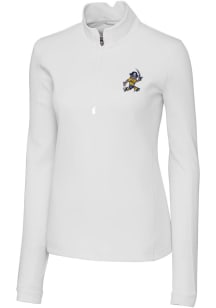 Cutter and Buck East Tennesse State Buccaneers Womens White Traverse Vault 1/4 Zip Pullover
