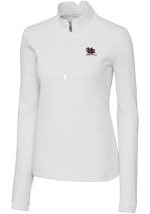 Cutter and Buck South Carolina Gamecocks Womens White Traverse Vault 1/4 Zip Pullover