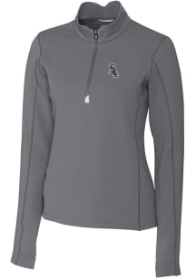 Cutter and Buck Chicago White Sox Womens Grey Traverse 1/4 Zip Pullover
