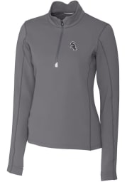 Cutter and Buck Chicago White Sox Womens Grey Traverse 1/4 Zip Pullover