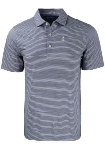 Cutter and Buck Chicago Cubs Mens Navy Blue Forge Double Stripe Design Short Sleeve Polo