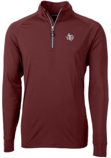 Cutter and Buck Texas Southern Tigers Mens Maroon Adapt Stretch Long Sleeve Qtr Zip Pullover