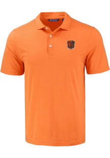 Cutter and Buck Cleveland Browns Mens Orange Coastline Short Sleeve Polo