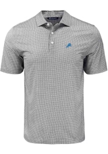 Cutter and Buck Detroit Lions Mens  Diamond Dot Short Sleeve Polo