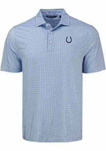 Cutter and Buck Indianapolis Colts Mens Blue Diamond Dot Short Sleeve Polo