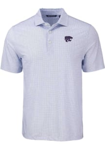 Mens K-State Wildcats Purple Cutter and Buck Diamond Dot Short Sleeve Polo Shirt