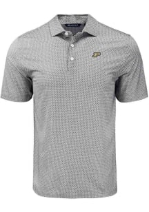 Cutter and Buck Purdue Boilermakers Mens  Diamond Dot Short Sleeve Polo