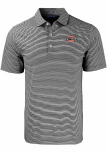 Cutter and Buck Rally House Black Employee Forge Double Stripe Big and Tall Polo