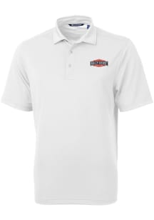 Cutter and Buck Rally House Mens White Employee Virtue Eco Pique Short Sleeve Polo