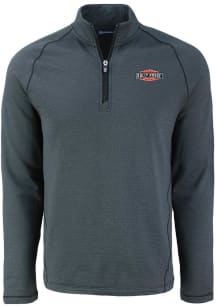 Cutter and Buck Rally House Mens Black Employee Pehastin Long Sleeve Qtr Zip Pullover