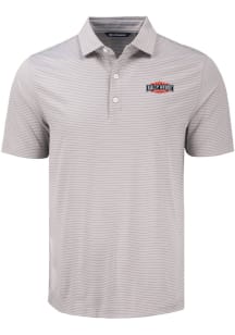 Cutter and Buck Rally House Mens Grey Employee Forge Eco Fine Line Short Sleeve Polo