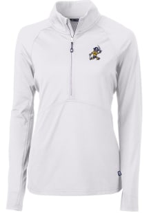Cutter and Buck East Tennesse State Buccaneers Womens White Adapt Eco Vault 1/4 Zip Pullover