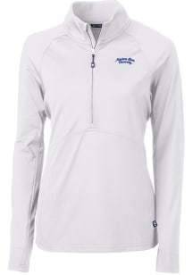 Cutter and Buck Montana State Bobcats Womens White Adapt Eco Vault 1/4 Zip Pullover