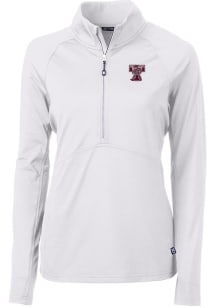 Cutter and Buck Texas A&amp;M Aggies Womens White Adapt Eco Vault 1/4 Zip Pullover