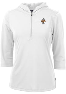 Cutter and Buck Tennessee Volunteers Womens White Virtue Eco Pique Vault Hooded Sweatshirt