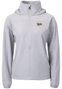 Cutter and Buck Vanderbilt Commodores Womens Grey Charter Eco Vault Long Sleeve Pullover