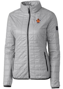 Cutter and Buck Syracuse Orange Womens Grey Rainier PrimaLoft Vault Filled Jacket
